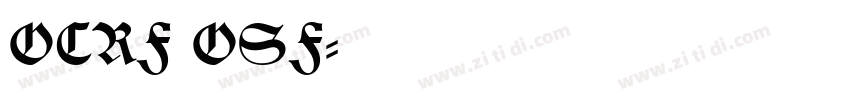 OCRF OSF字体转换